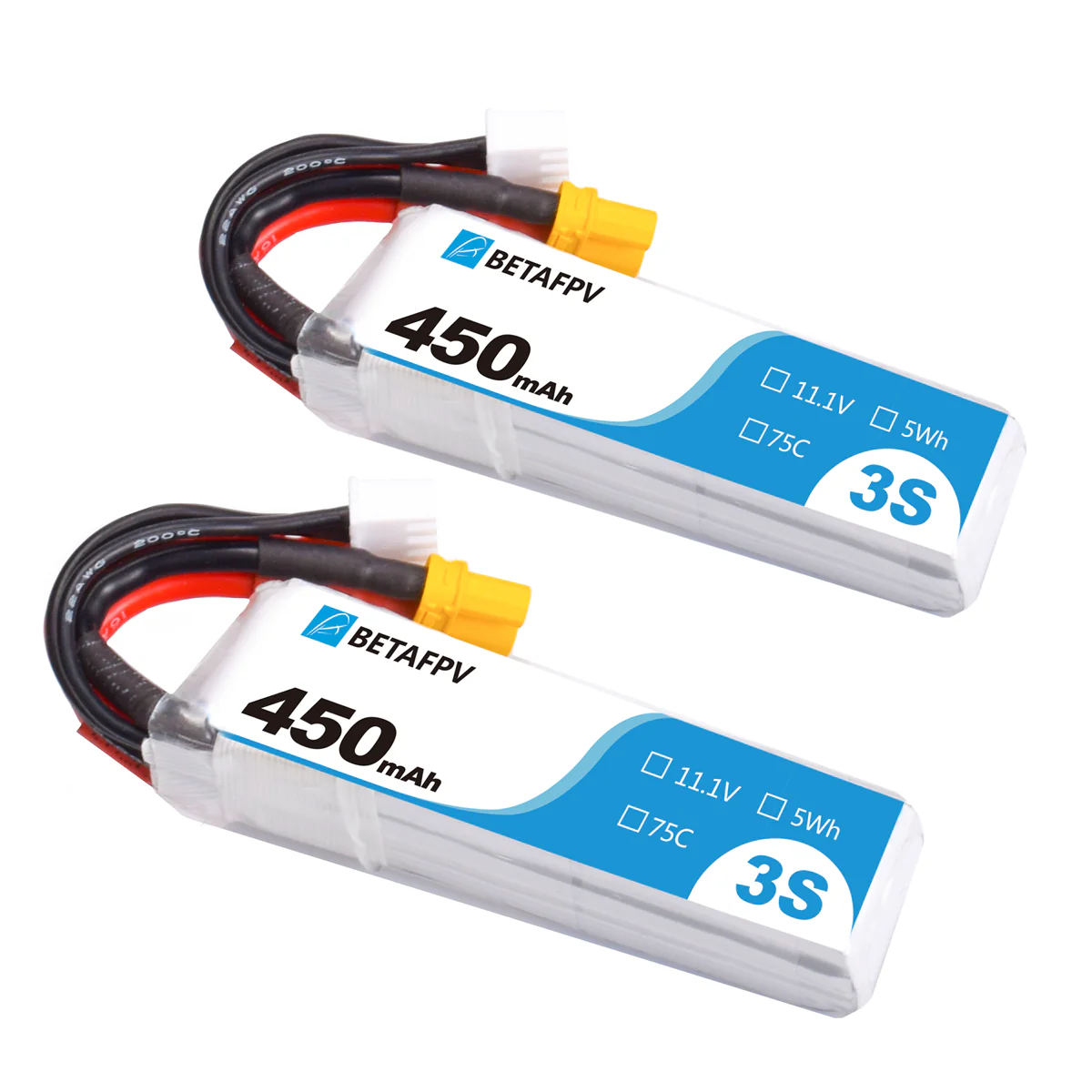 450mAh 3S 75C Lipo Battery (2PCS)