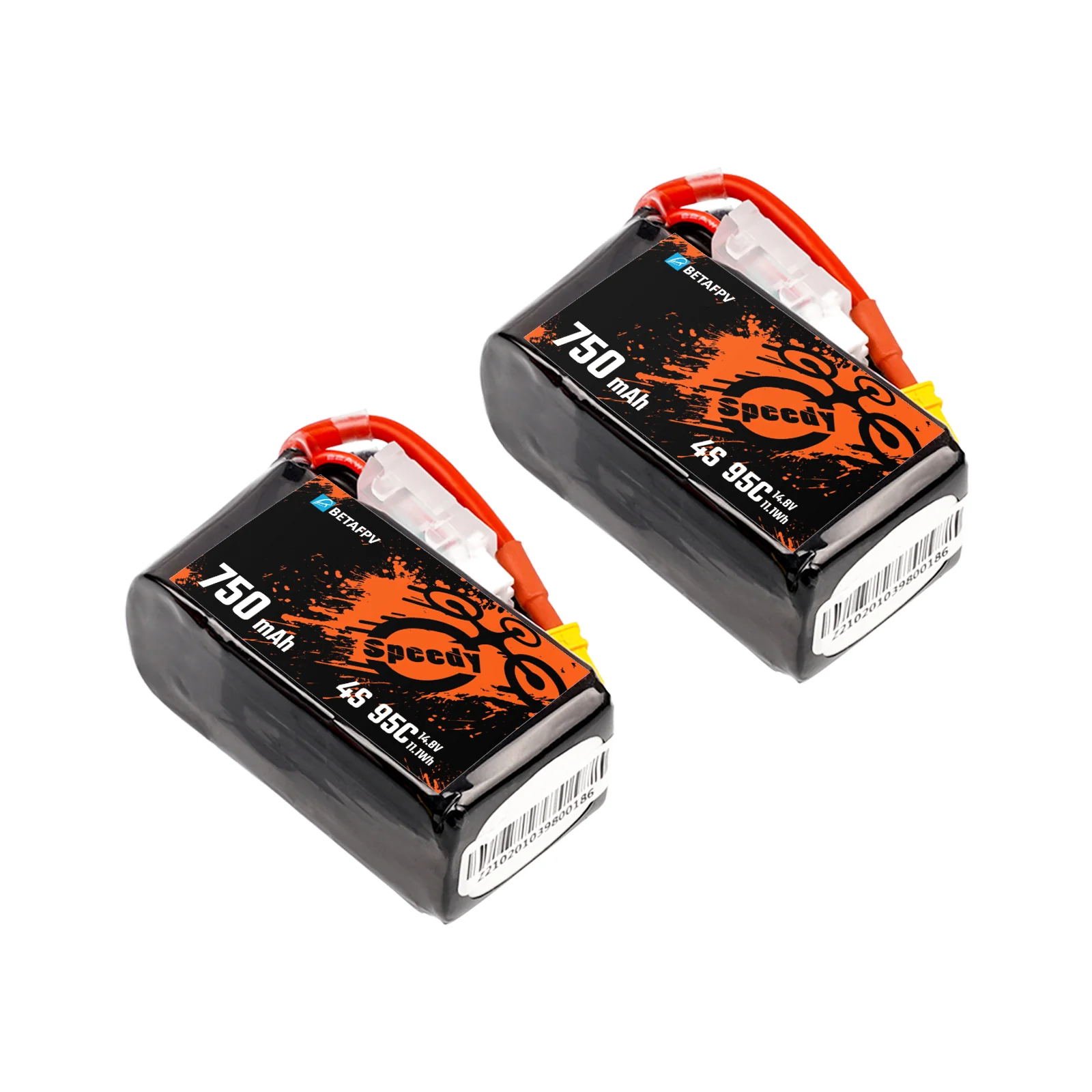 750mAh 4S 95C Lipo Battery (2PCS)