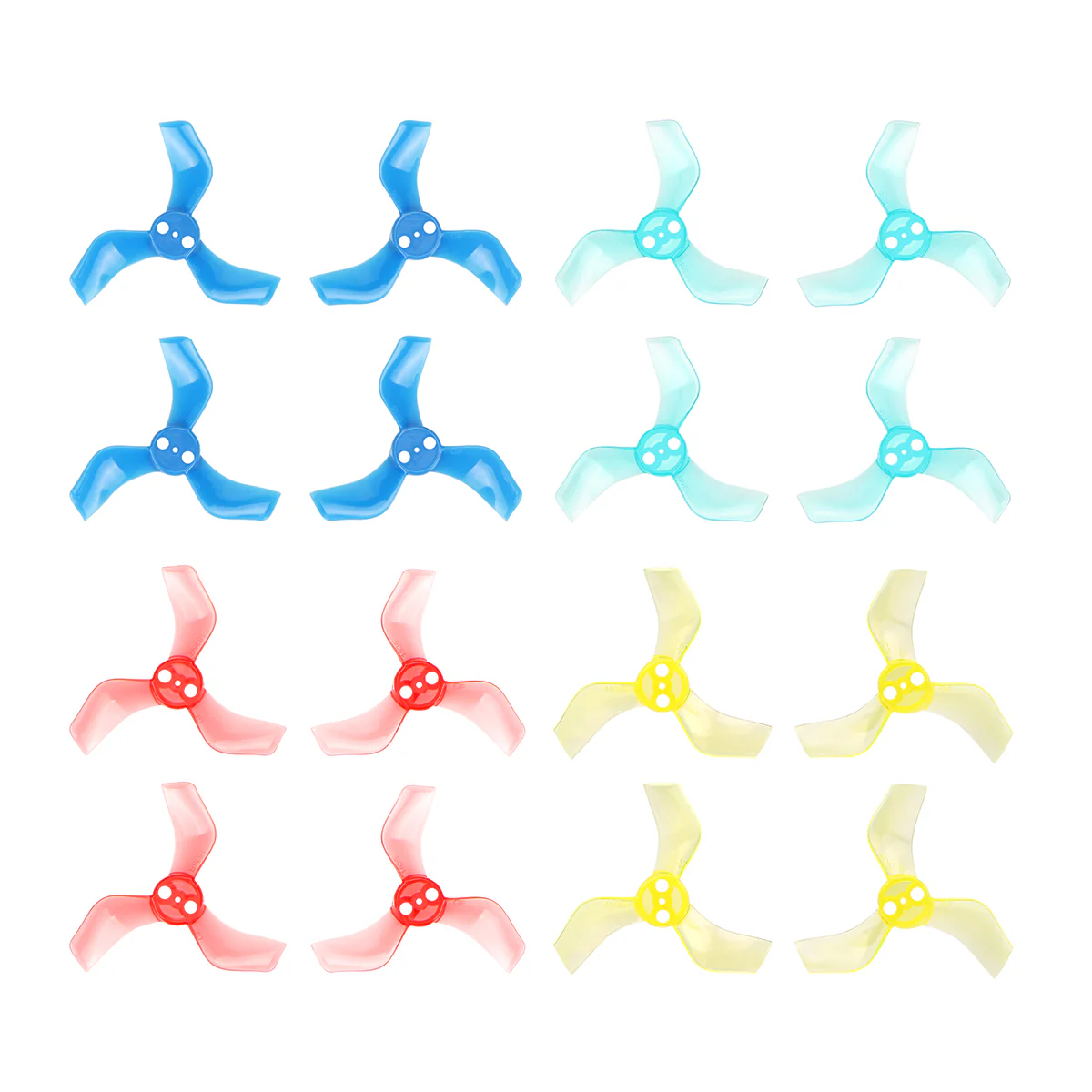Gemfan 40mm 3-Blade Propellers (1.0mm Shaft 4 Sets)